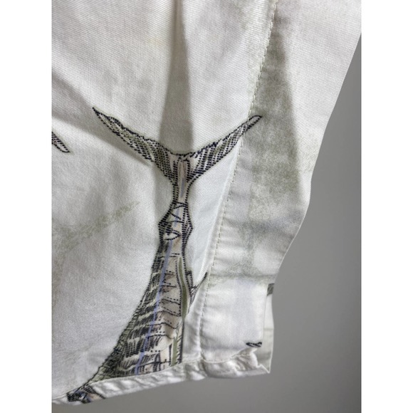 Tag & Brag All Over Print AOP Sword Fish Button Up Tee Shirt - L - Picture 8 of 12